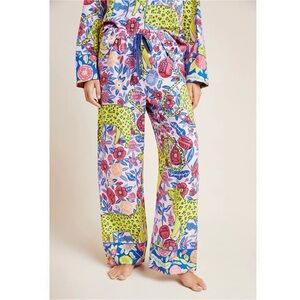 Agathe Singer for Anthropologie flora and fauna print lounge pants